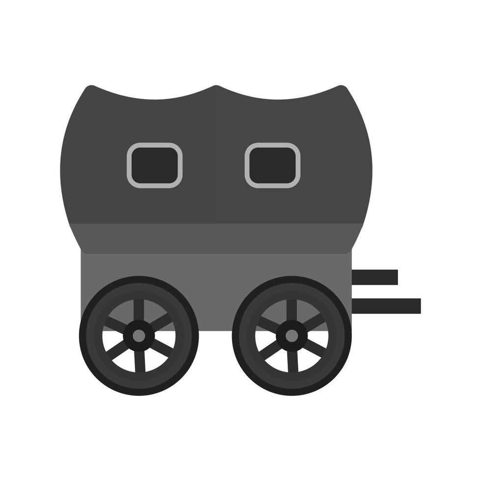 Cart Flat Greyscale Icon vector