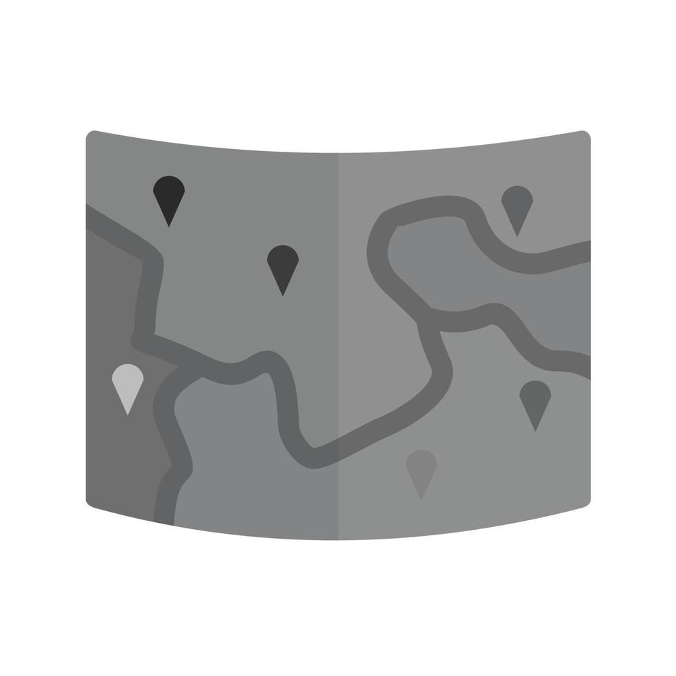 Map Flat Greyscale Icon vector