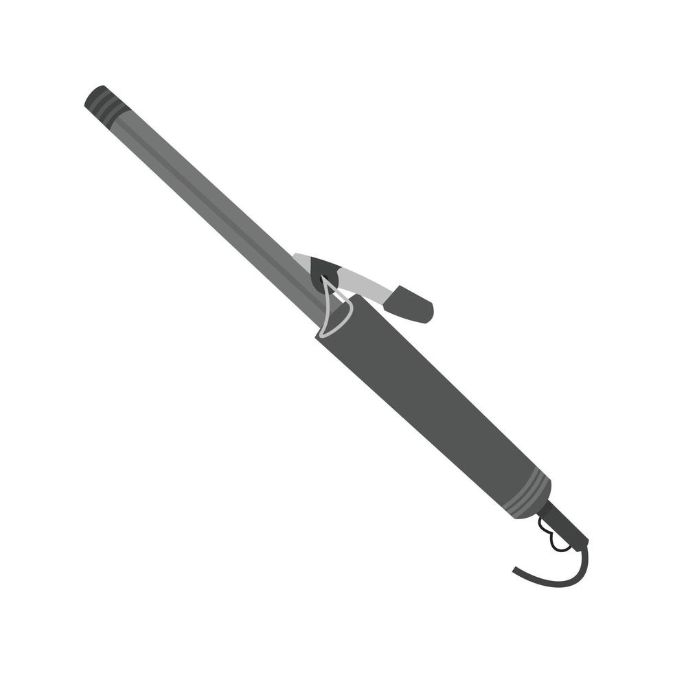 Hair Roller Flat Greyscale Icon vector
