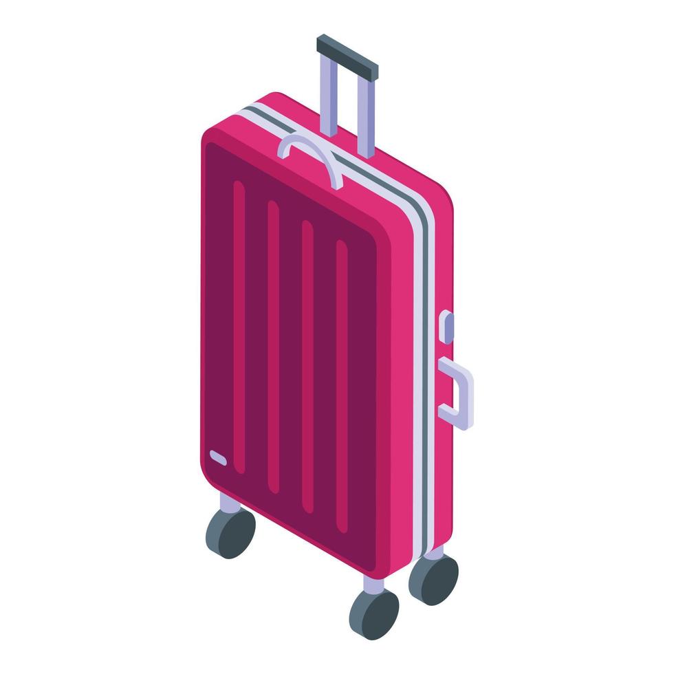 Journey luggage icon, isometric style vector