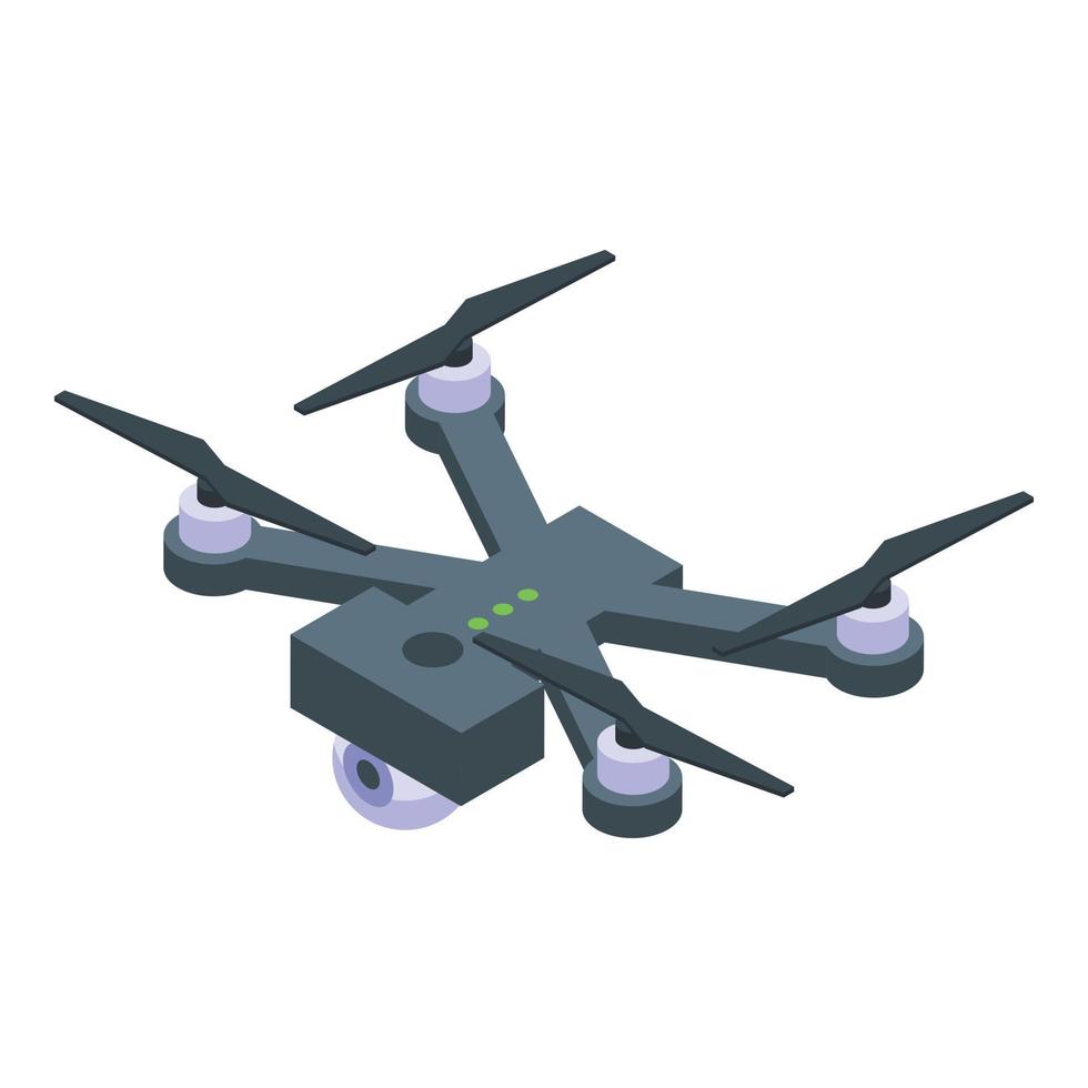 Drone device icon, isometric style vector