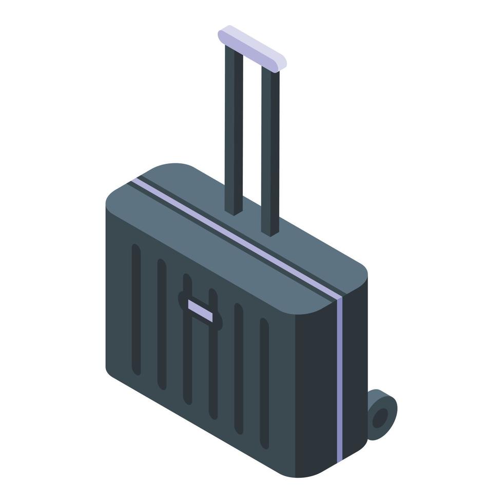 Trip luggage icon, isometric style vector