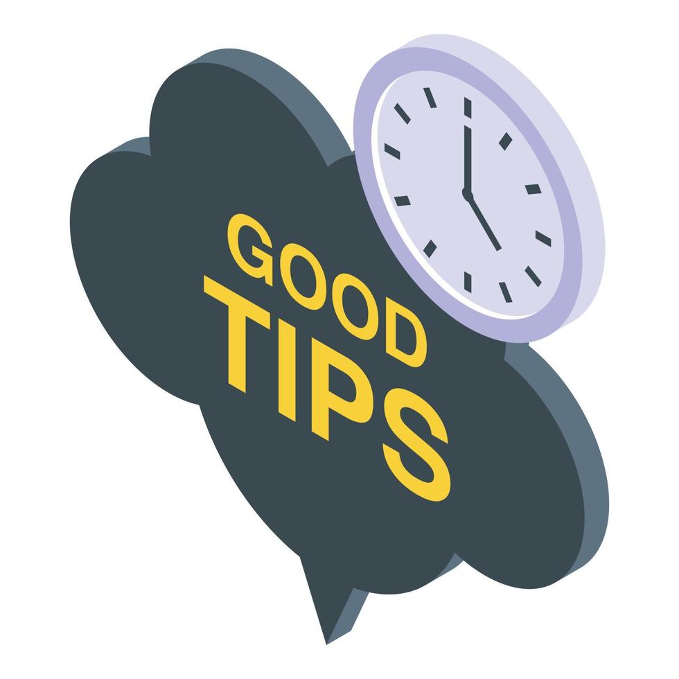 Good tips icon, isometric style vector