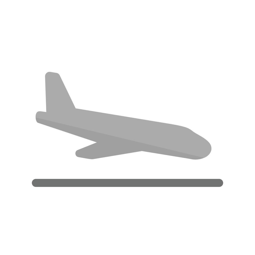 Flight Land Flat Greyscale Icon vector