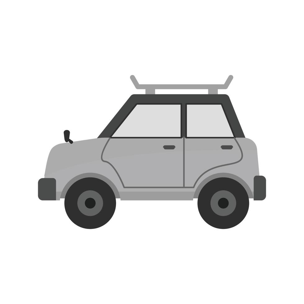 Car Flat Greyscale Icon vector