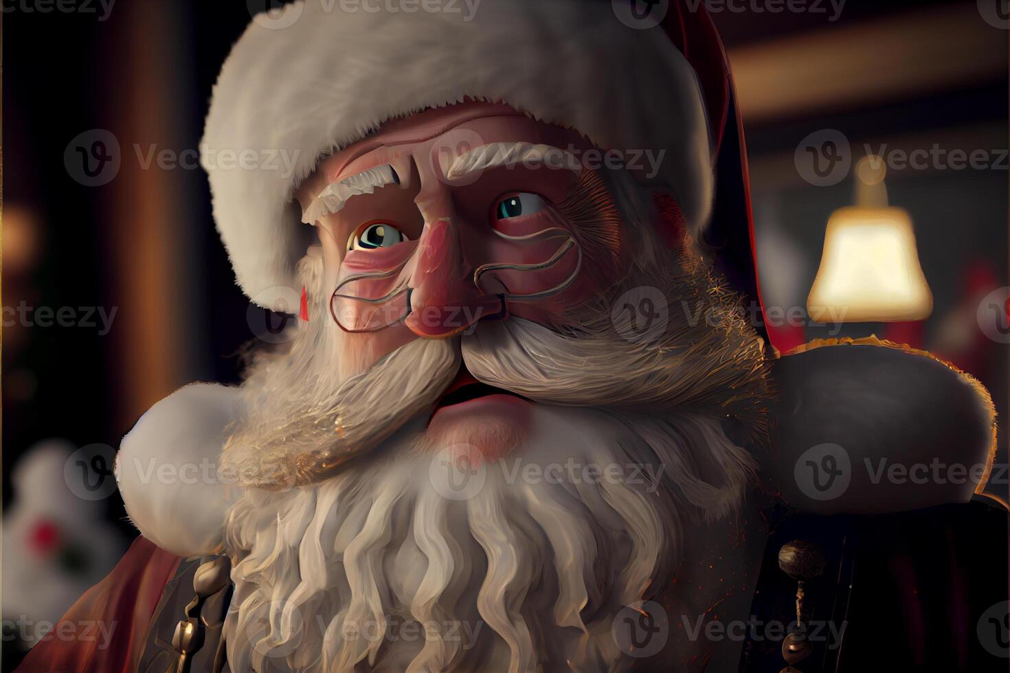 Santa Claus Cartoon 3D Merry Christmas photo