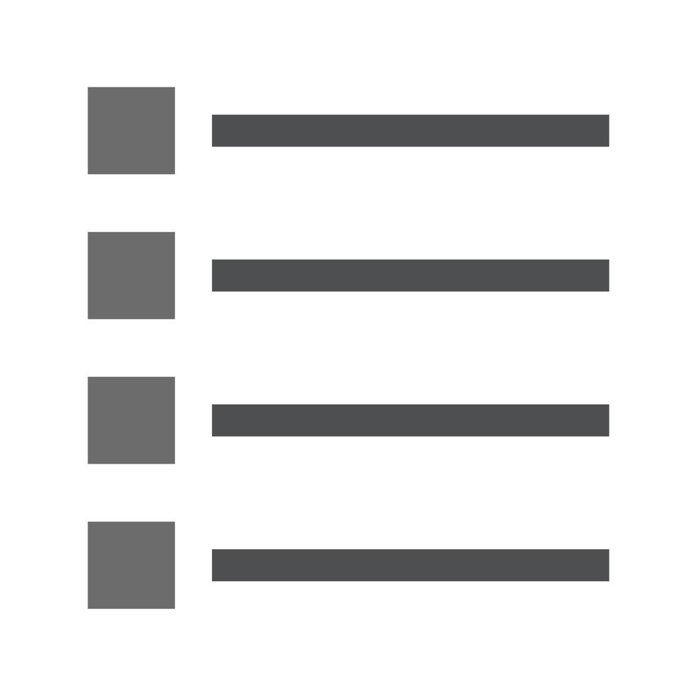 List Flat Greyscale Icon vector