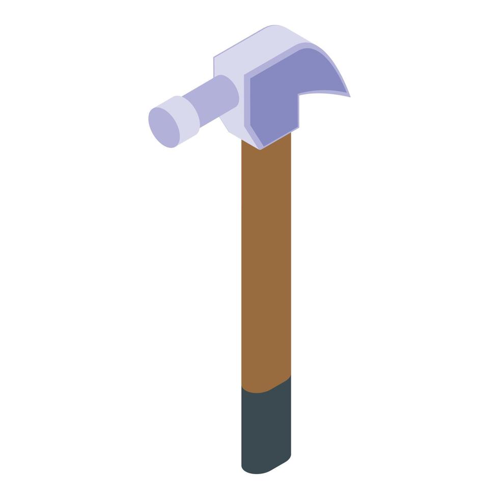 Home hammer icon, isometric style vector