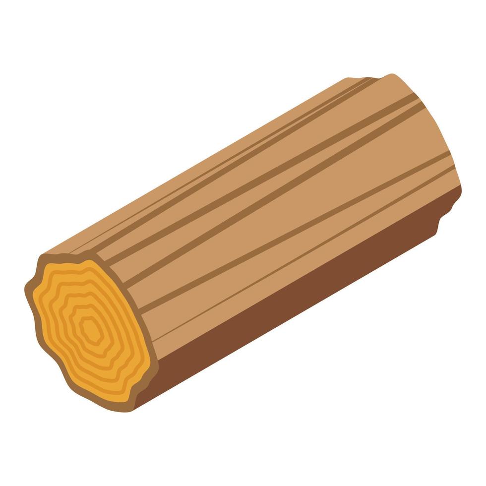 Wood tree icon, isometric style vector