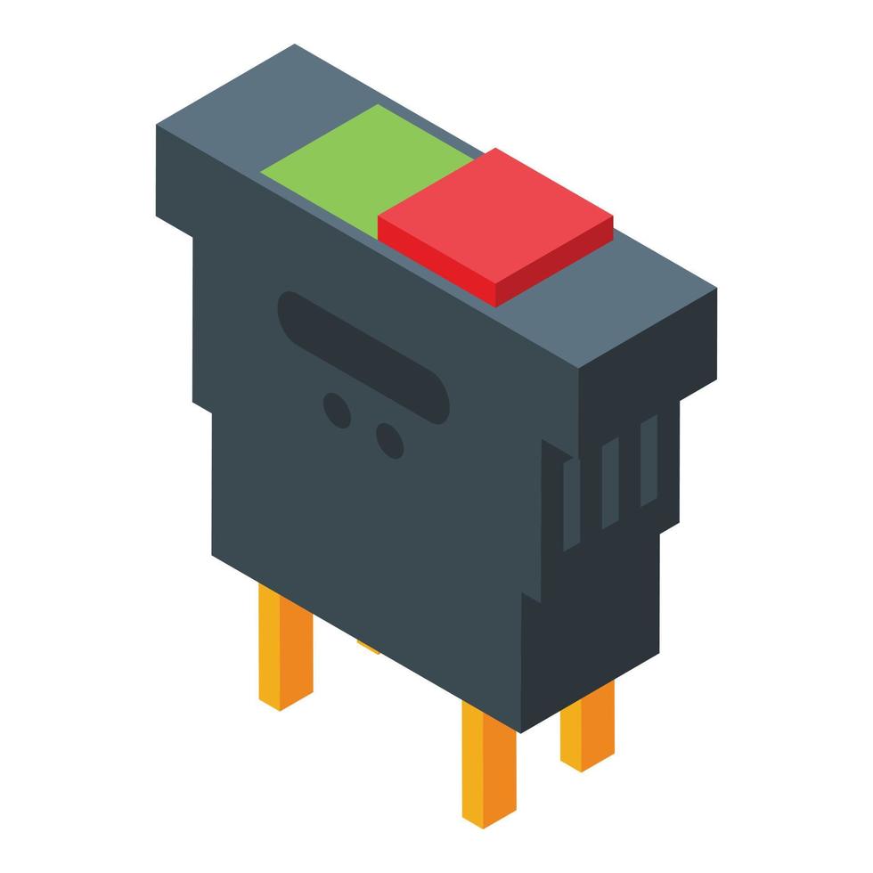 Power breaker icon, isometric style vector