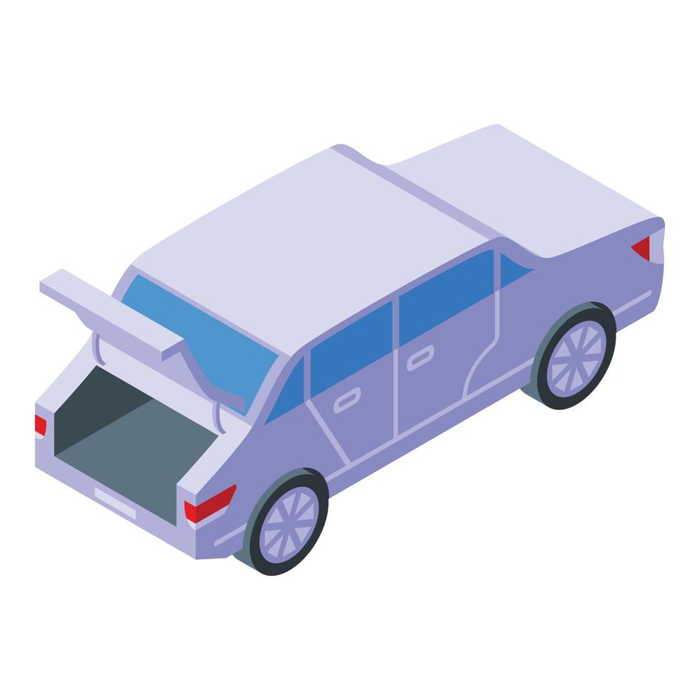 Automatic trunk car icon, isometric style vector