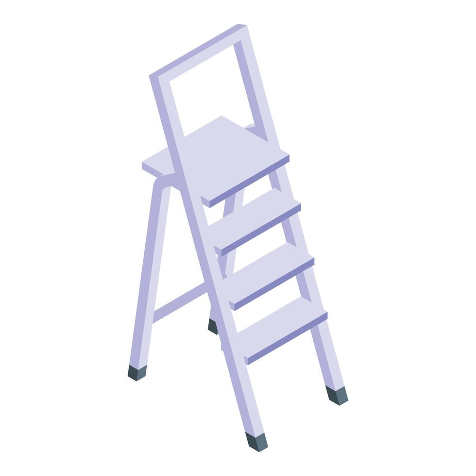 Indoor metal ladder icon, isometric style vector