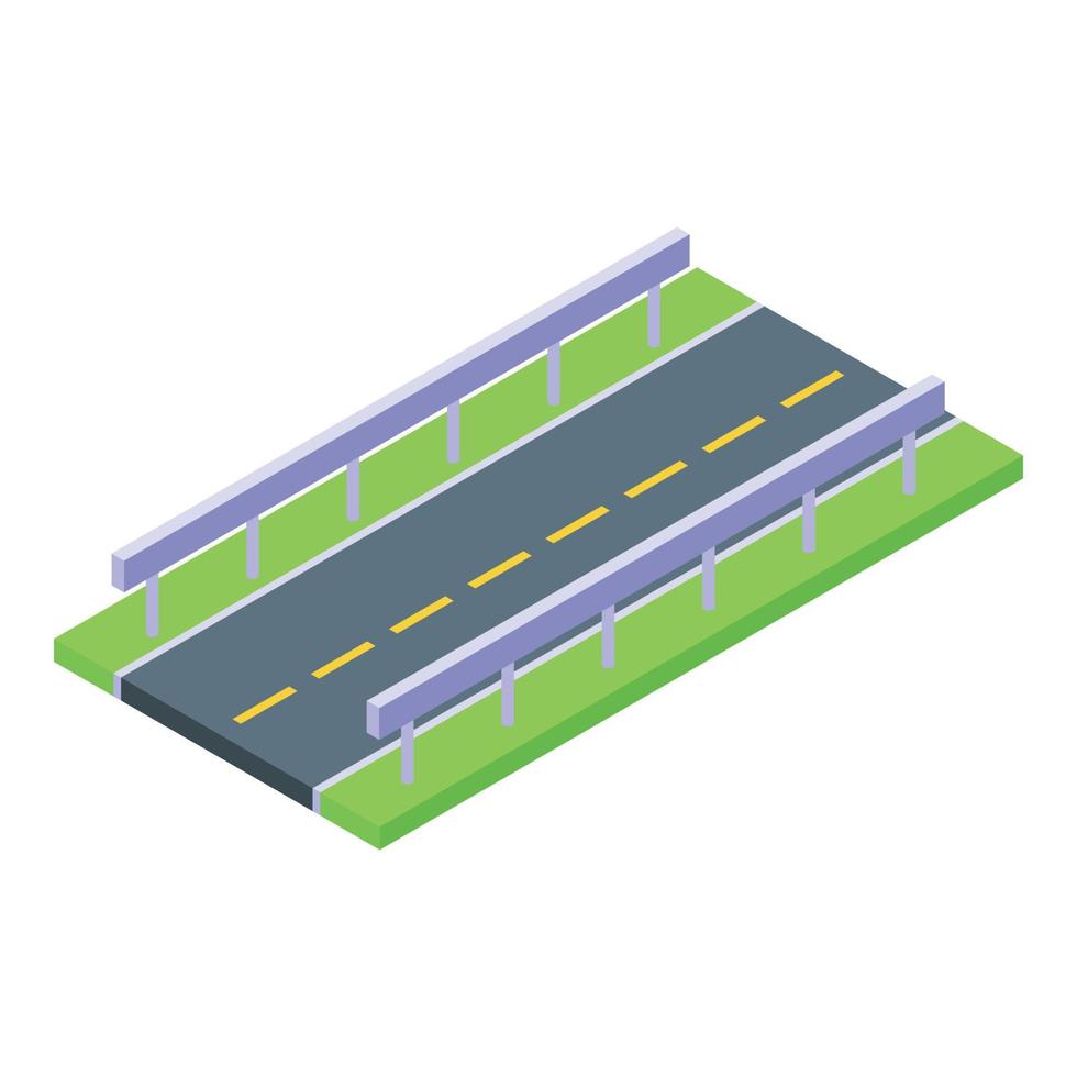 Highway road icon, isometric style vector