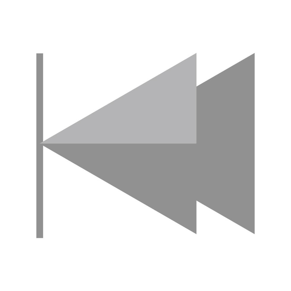 Move to Start Flat Greyscale Icon vector
