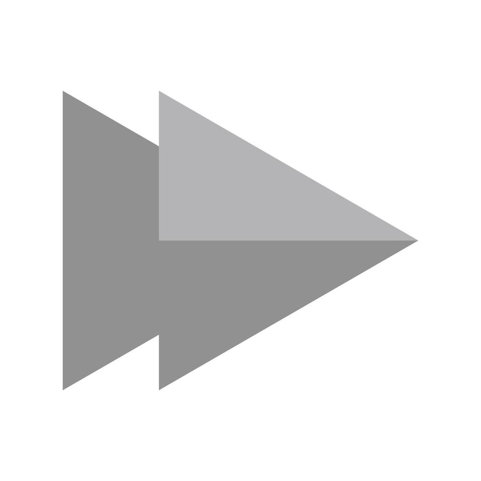 Forward Flat Greyscale Icon vector