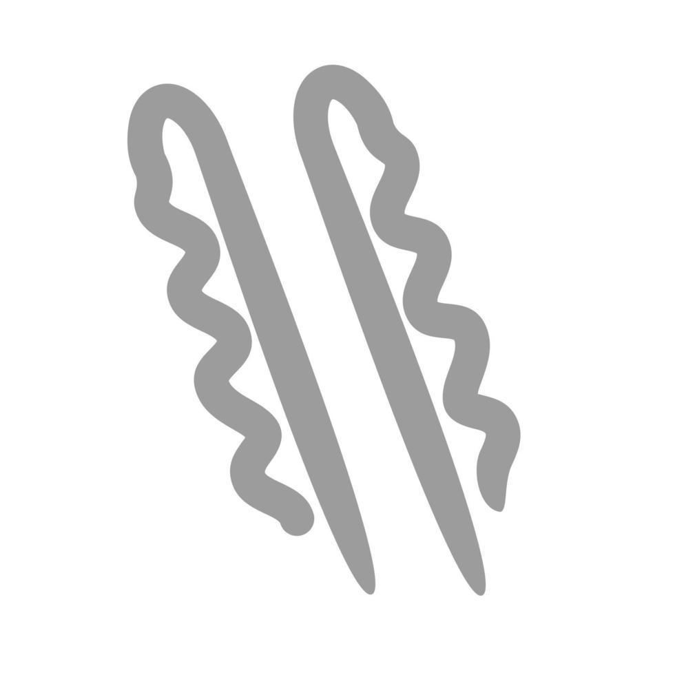 Bobby Pins Flat Greyscale Icon vector