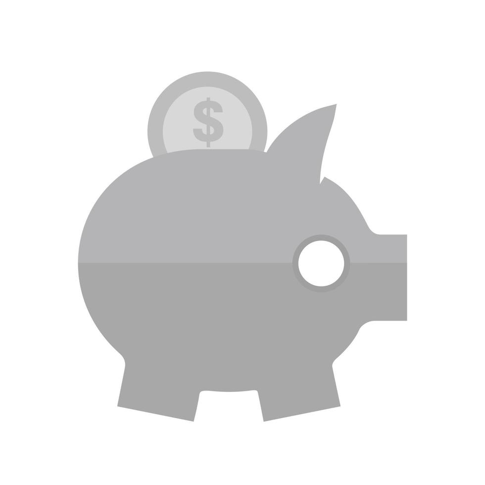 Savings Flat Greyscale Icon vector