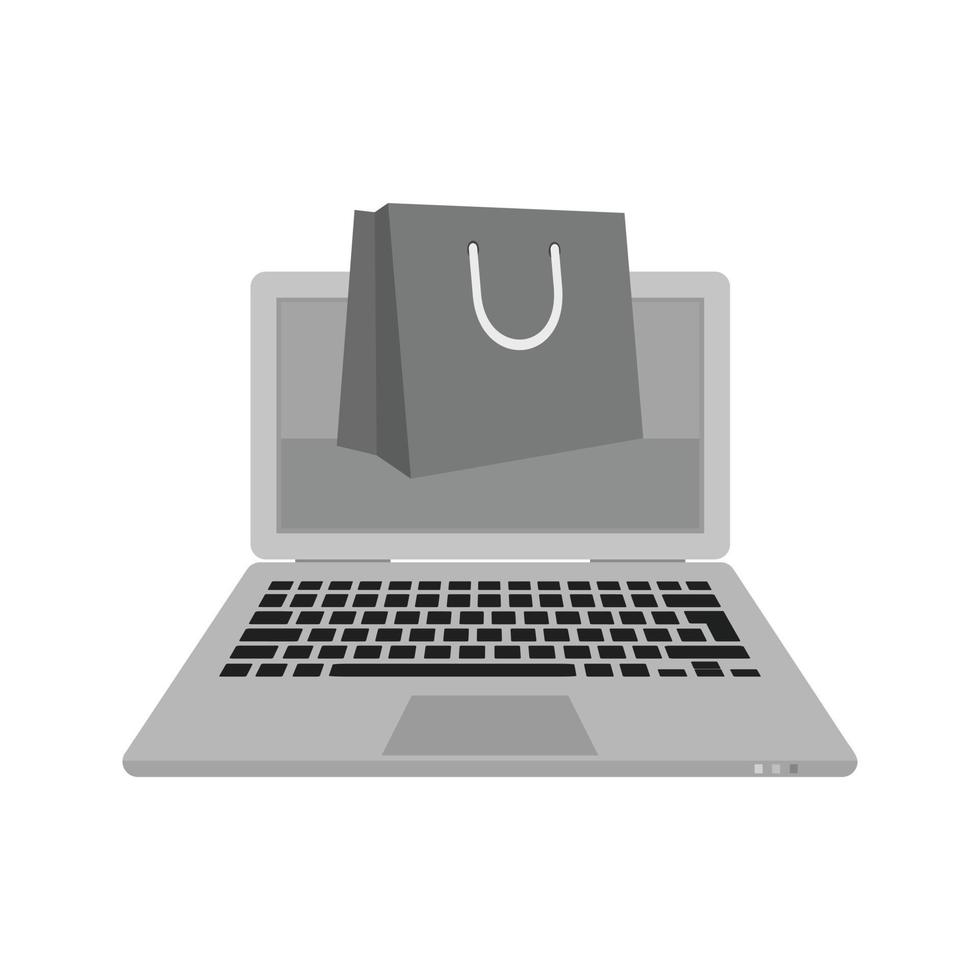 Ecommerce Flat Greyscale Icon vector