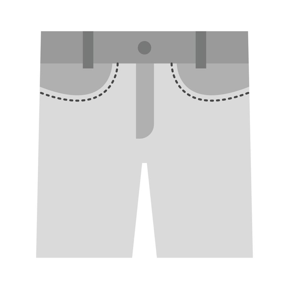 pantalones cortos icono plano en escala de grises vector