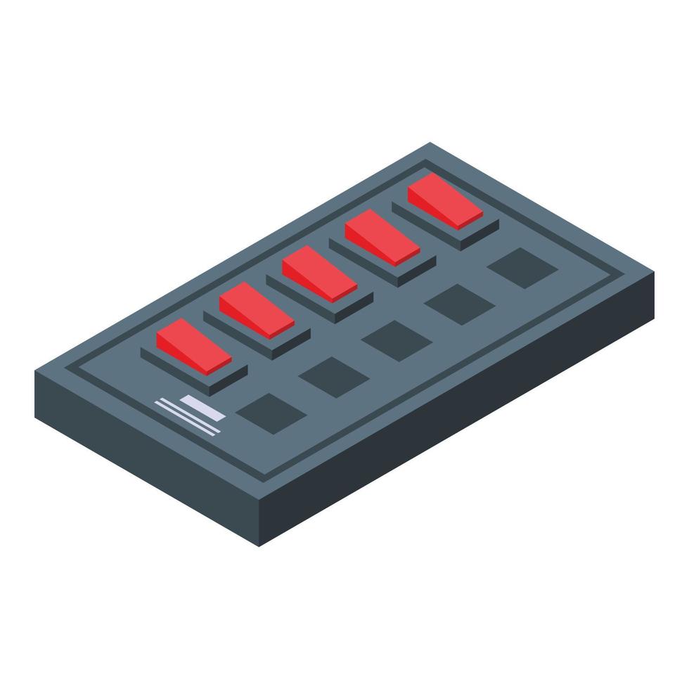 System breaker icon, isometric style vector