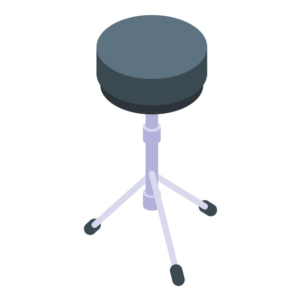 Acoustic drum icon, isometric style vector