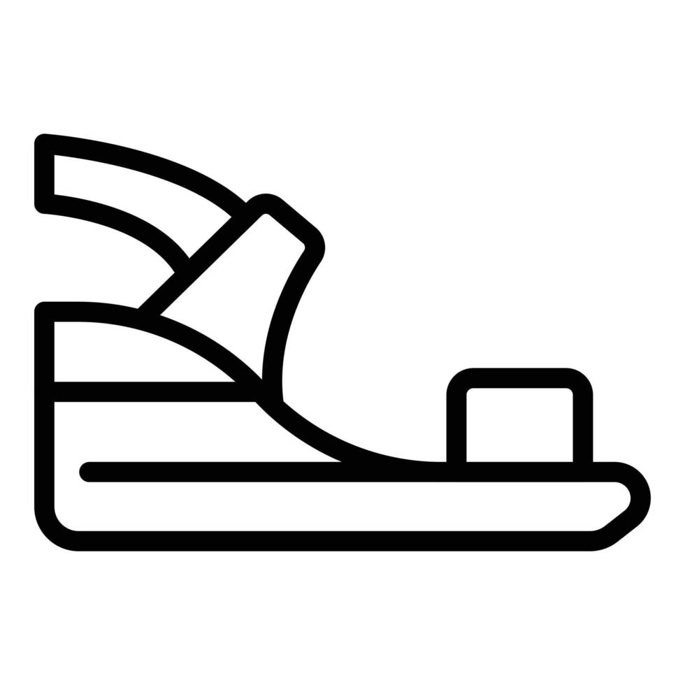 icono de sandalias de tienda, estilo de contorno vector