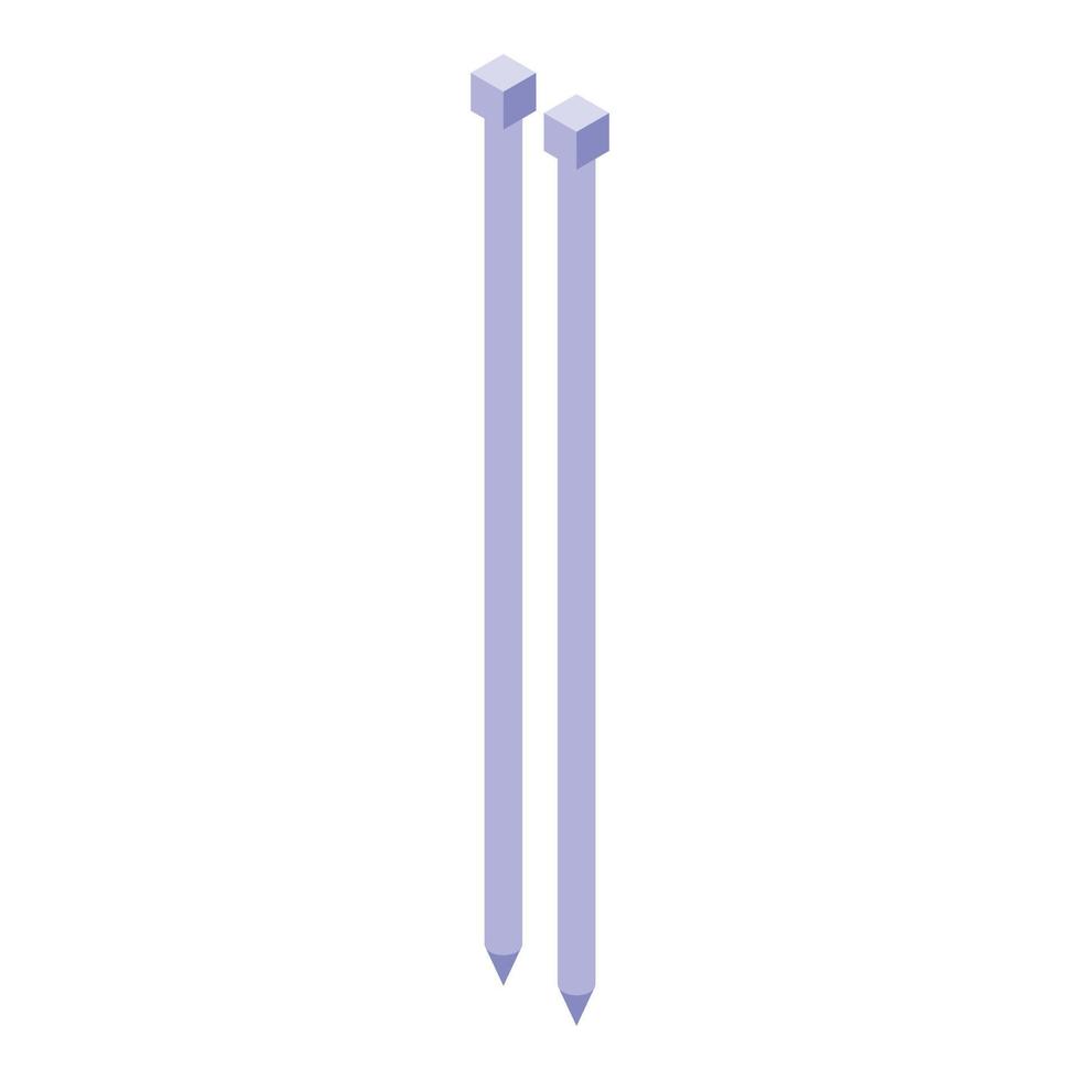 Knitting tool icon, isometric style vector