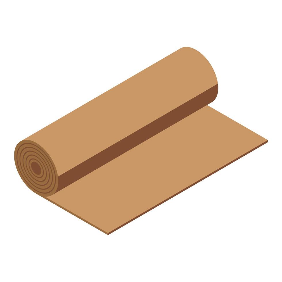 Paper roll icon, isometric style vector
