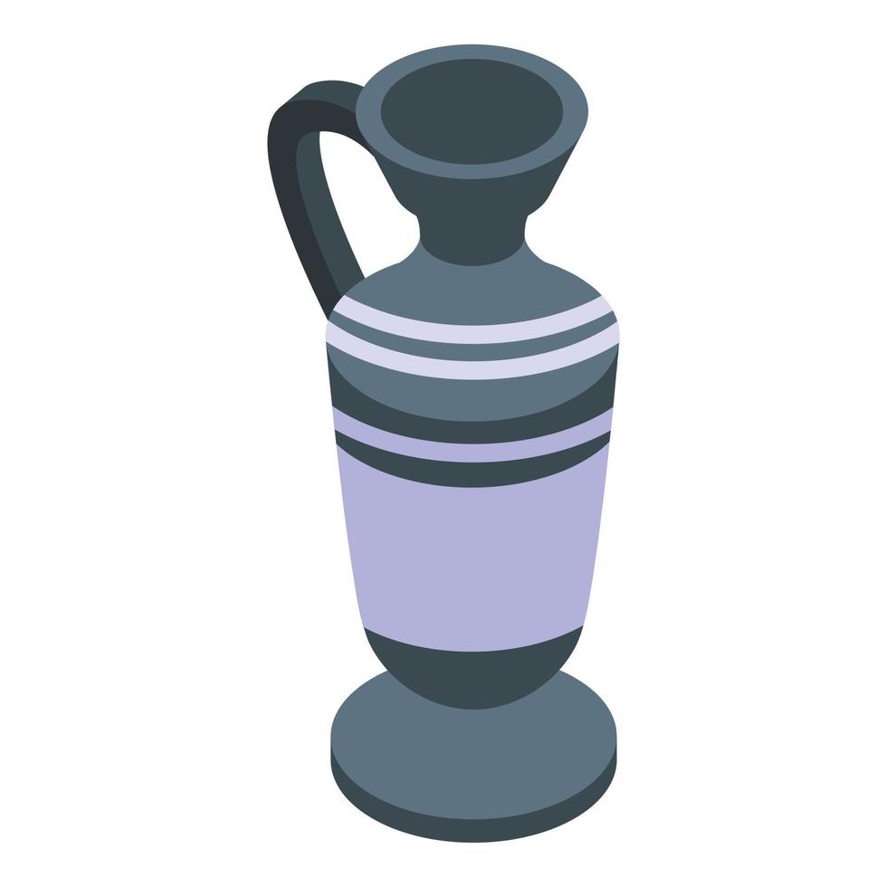 Amphora pitcher icon, isometric style vector