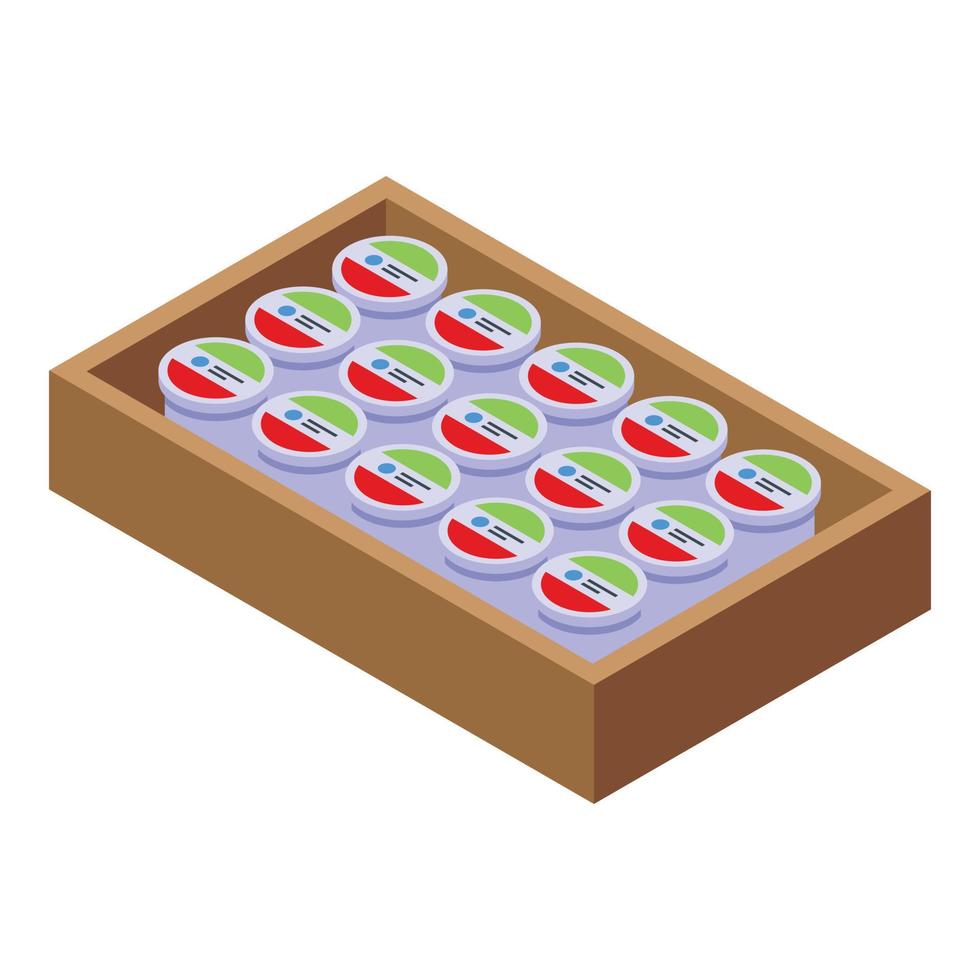 Cheese products icon, isometric style vector