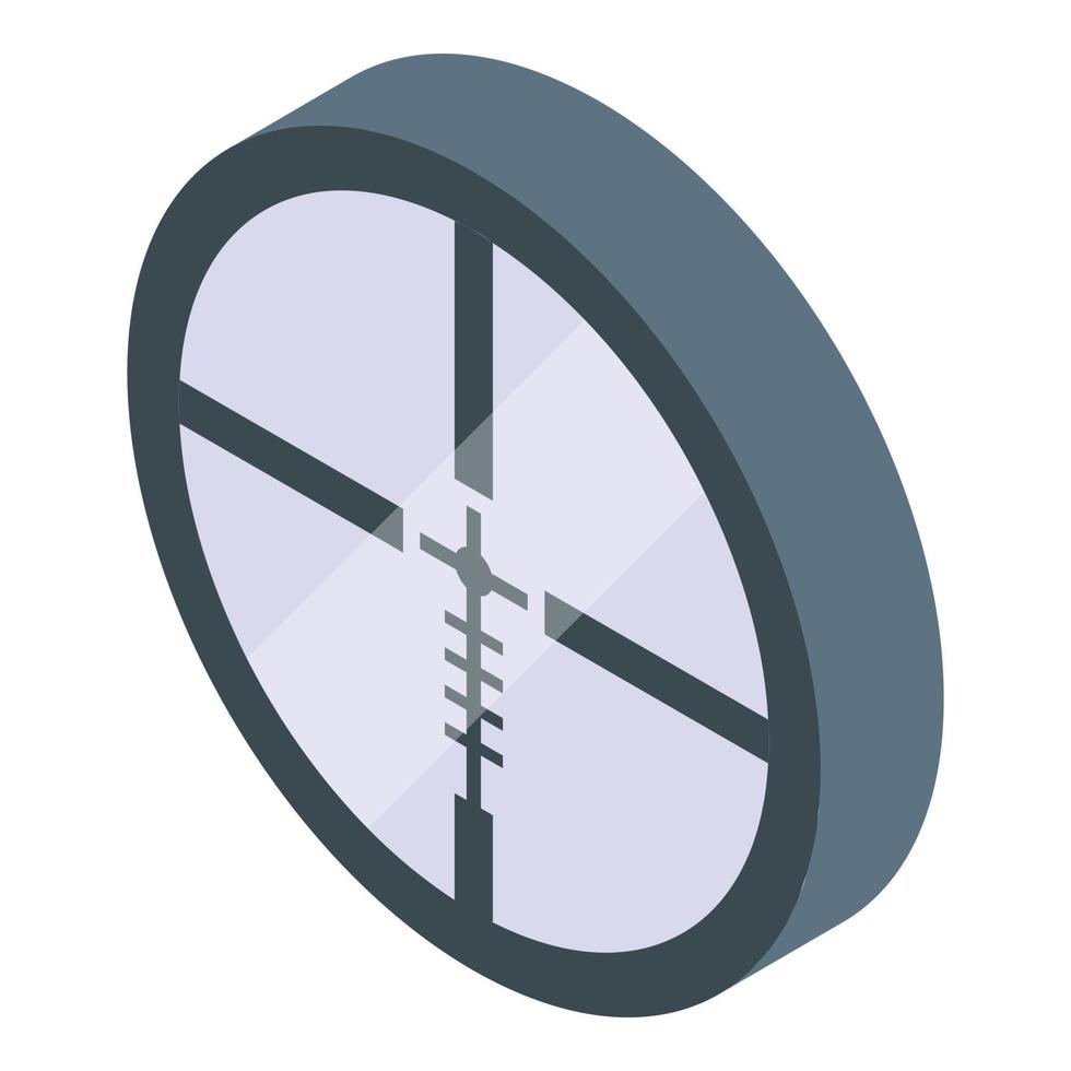 Optical focus icon, isometric style vector