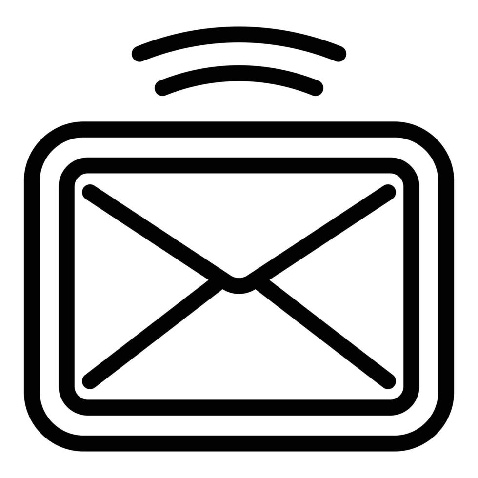 Notification mail request icon, outline style vector