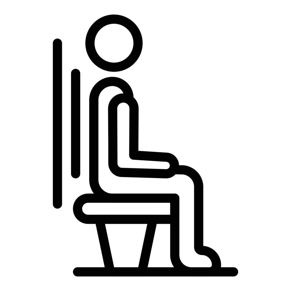 Spine correction icon, outline style vector