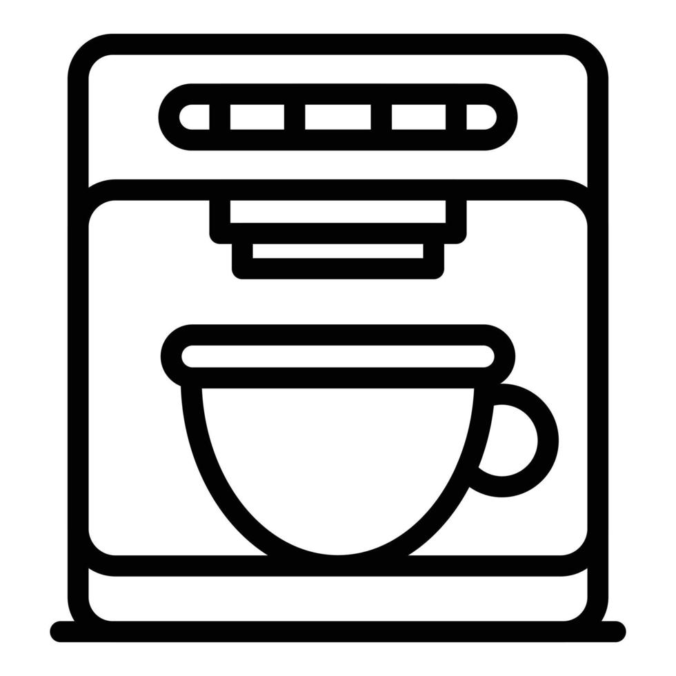 Coffee maker icon, outline style vector