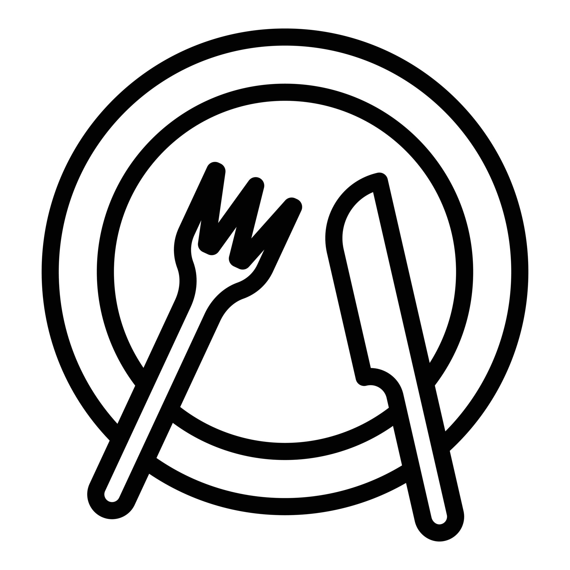 Lunch plate icon, outline style 15688781 Vector Art at Vecteezy