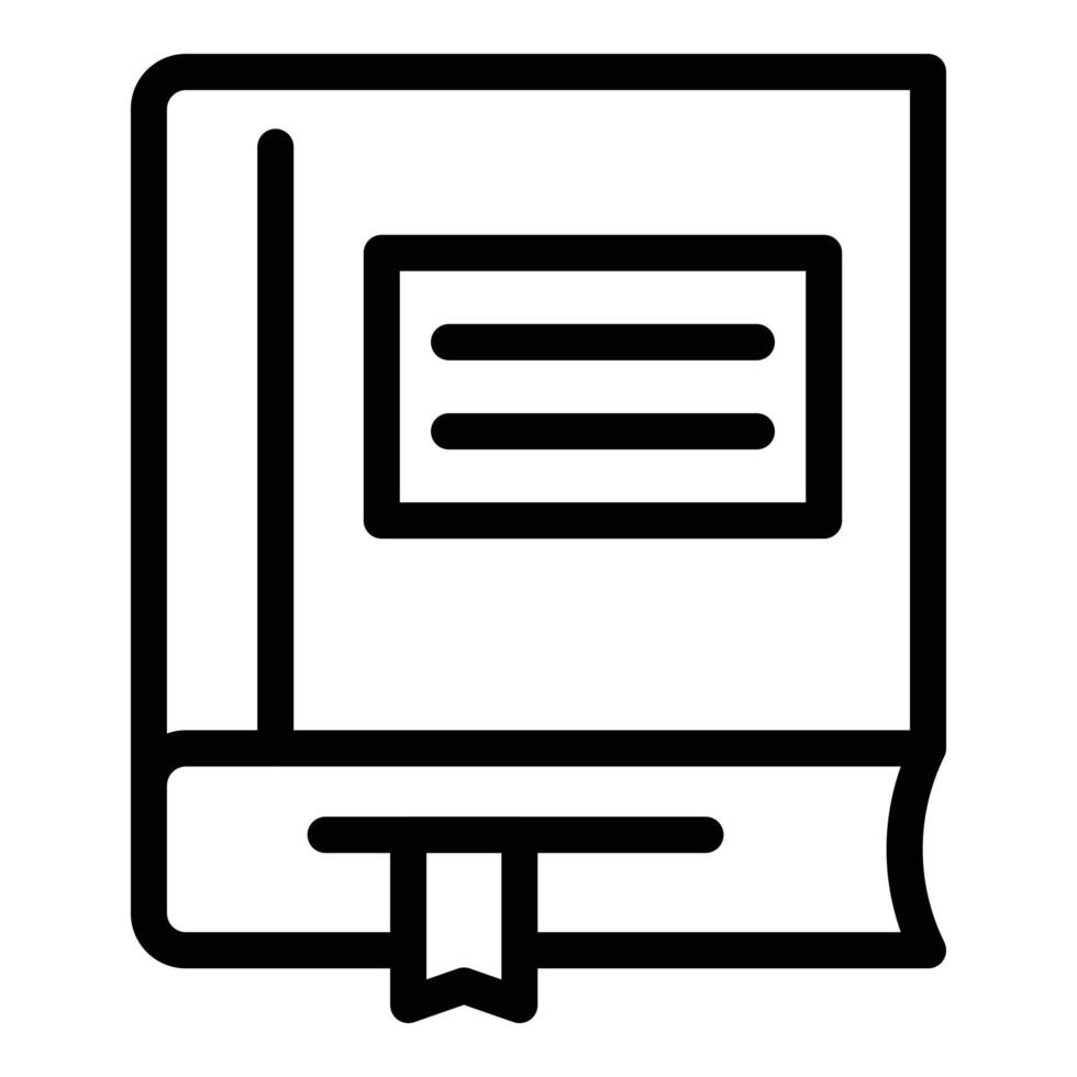 Online book icon, outline style vector