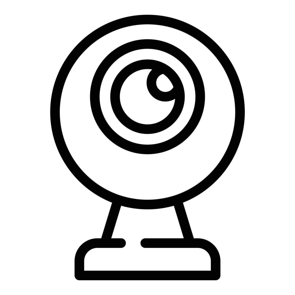 Web camera icon, outline style vector