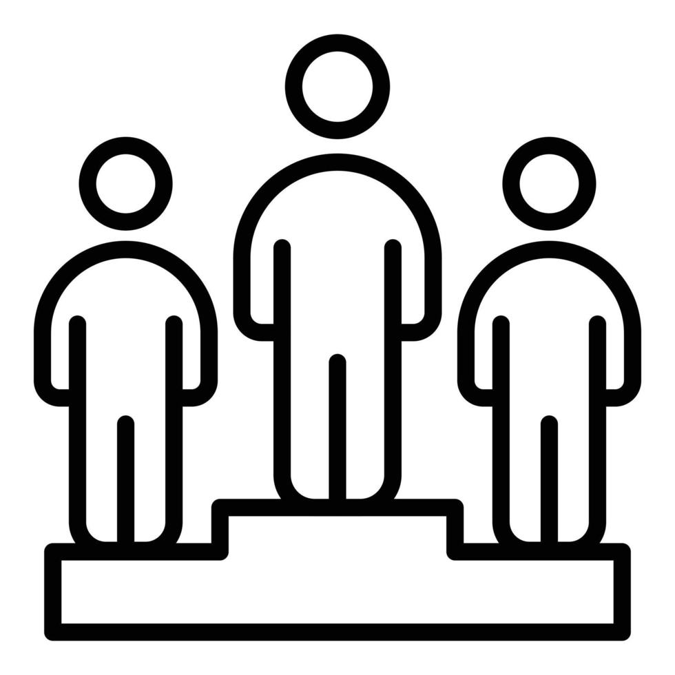 Mentor podium icon, outline style vector