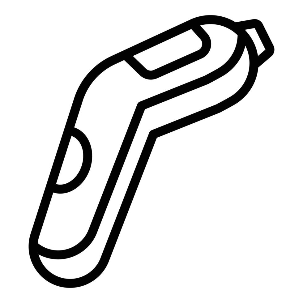 Infrared thermometer icon, outline style vector