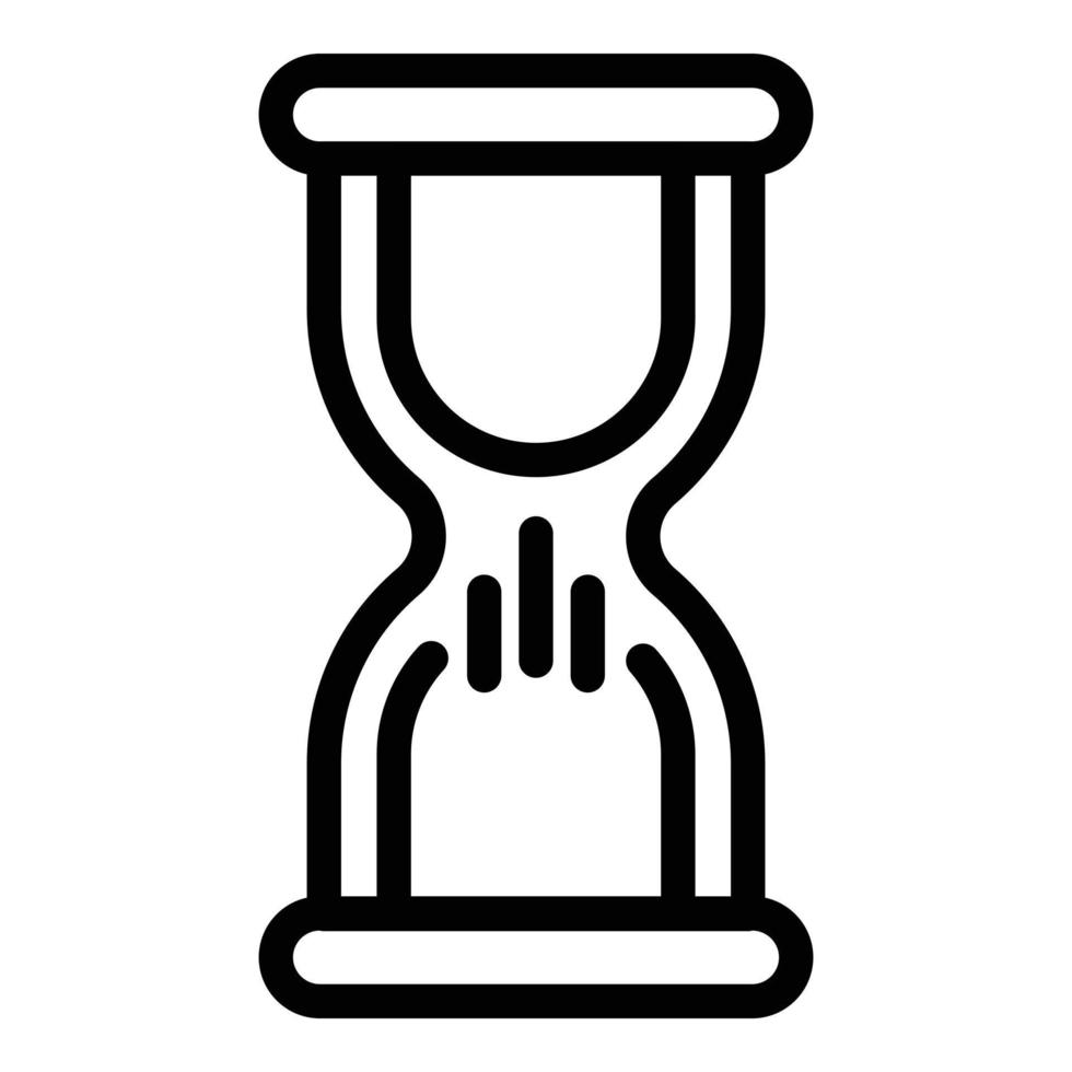 Time management icon, outline style vector