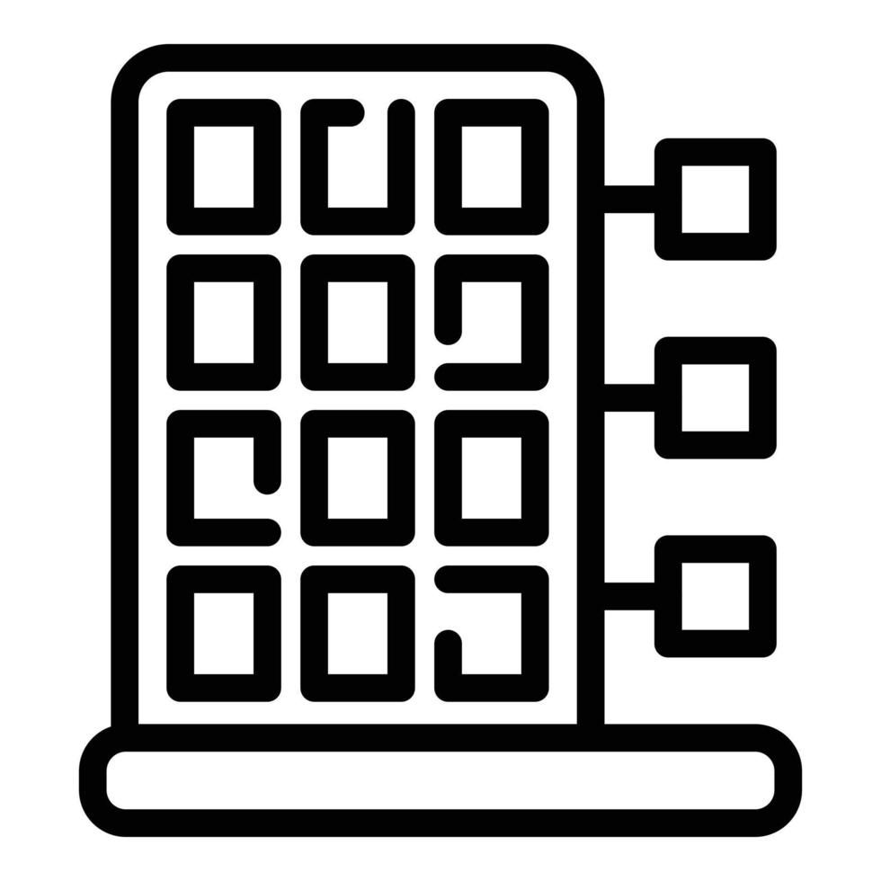 Business collaboration calendar icon, outline style vector