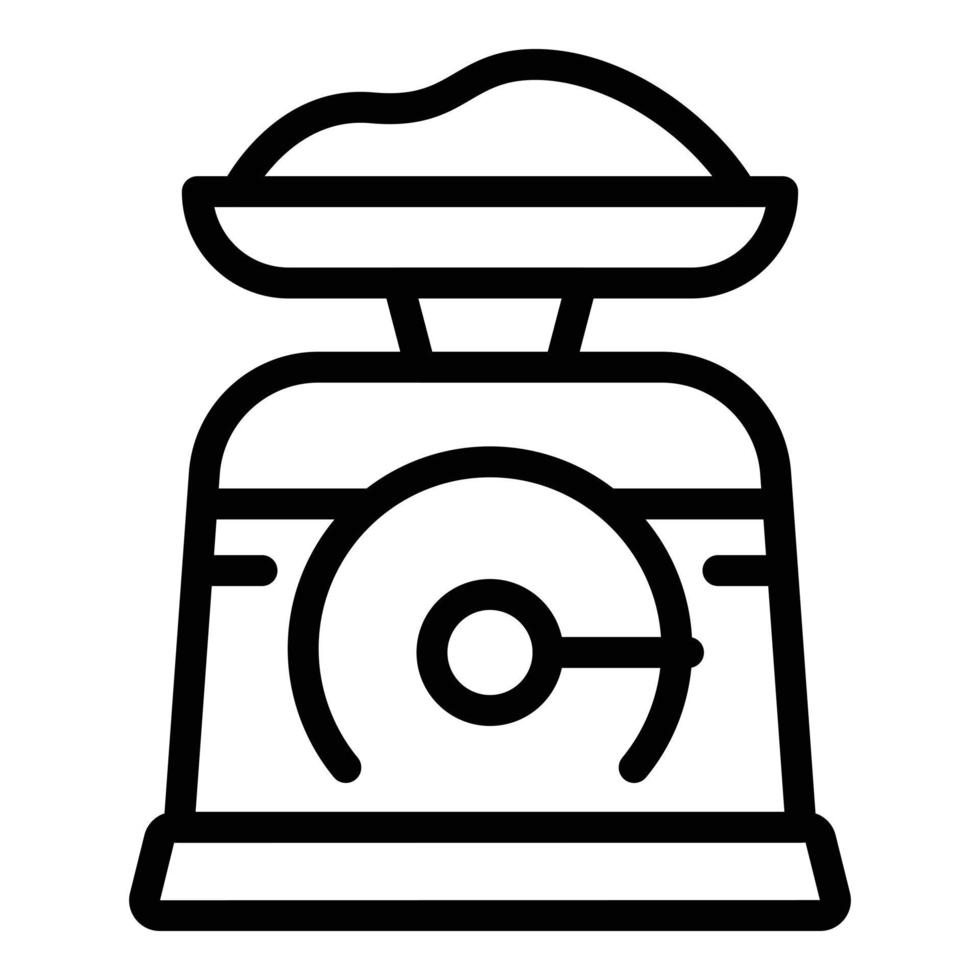 Kitchen scales icon, outline style 15689079 Vector Art at Vecteezy