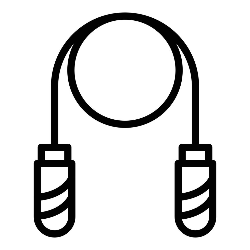 Jump rope icon, outline style vector