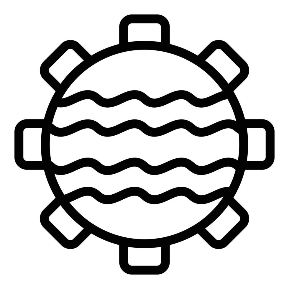 Hydro power icon, outline style vector