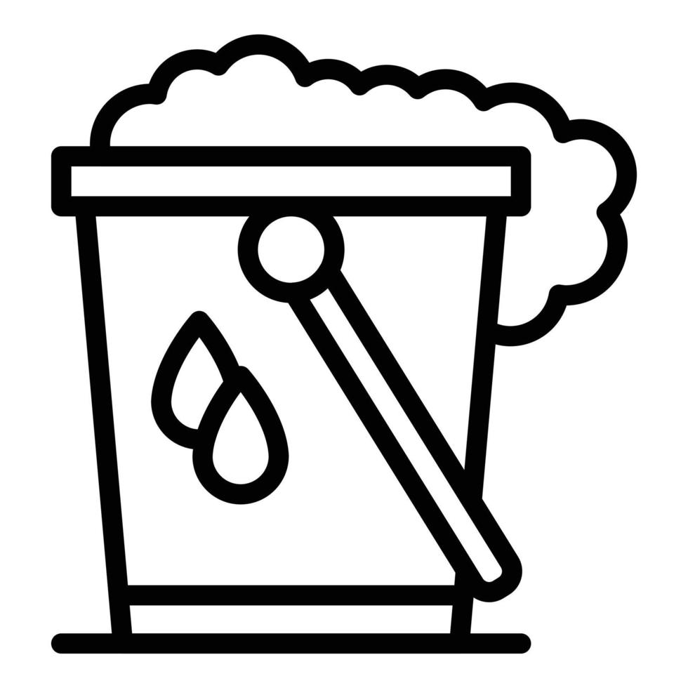 Farm milk bucket icon, outline style vector