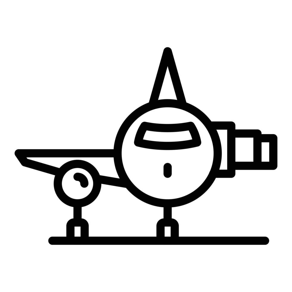 Airplane icon, outline style vector