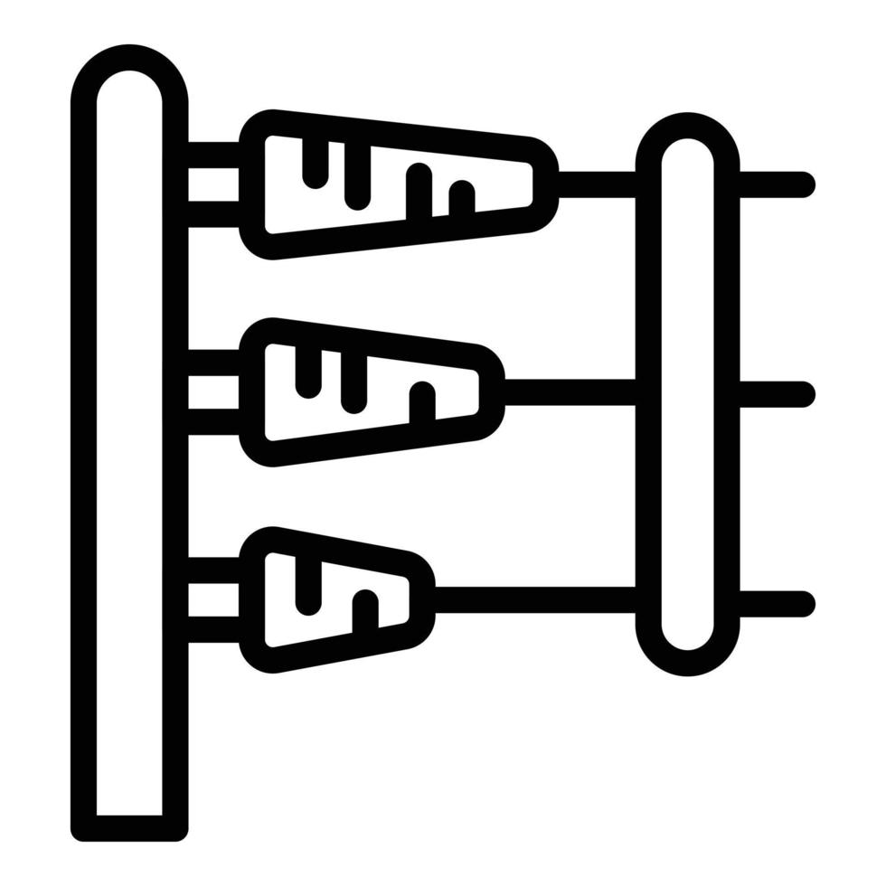 Loom textile icon, outline style vector