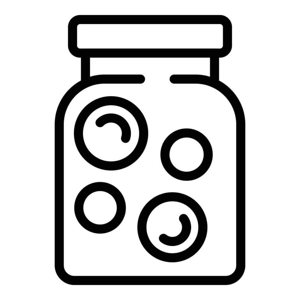 Preserves can icon, outline style vector