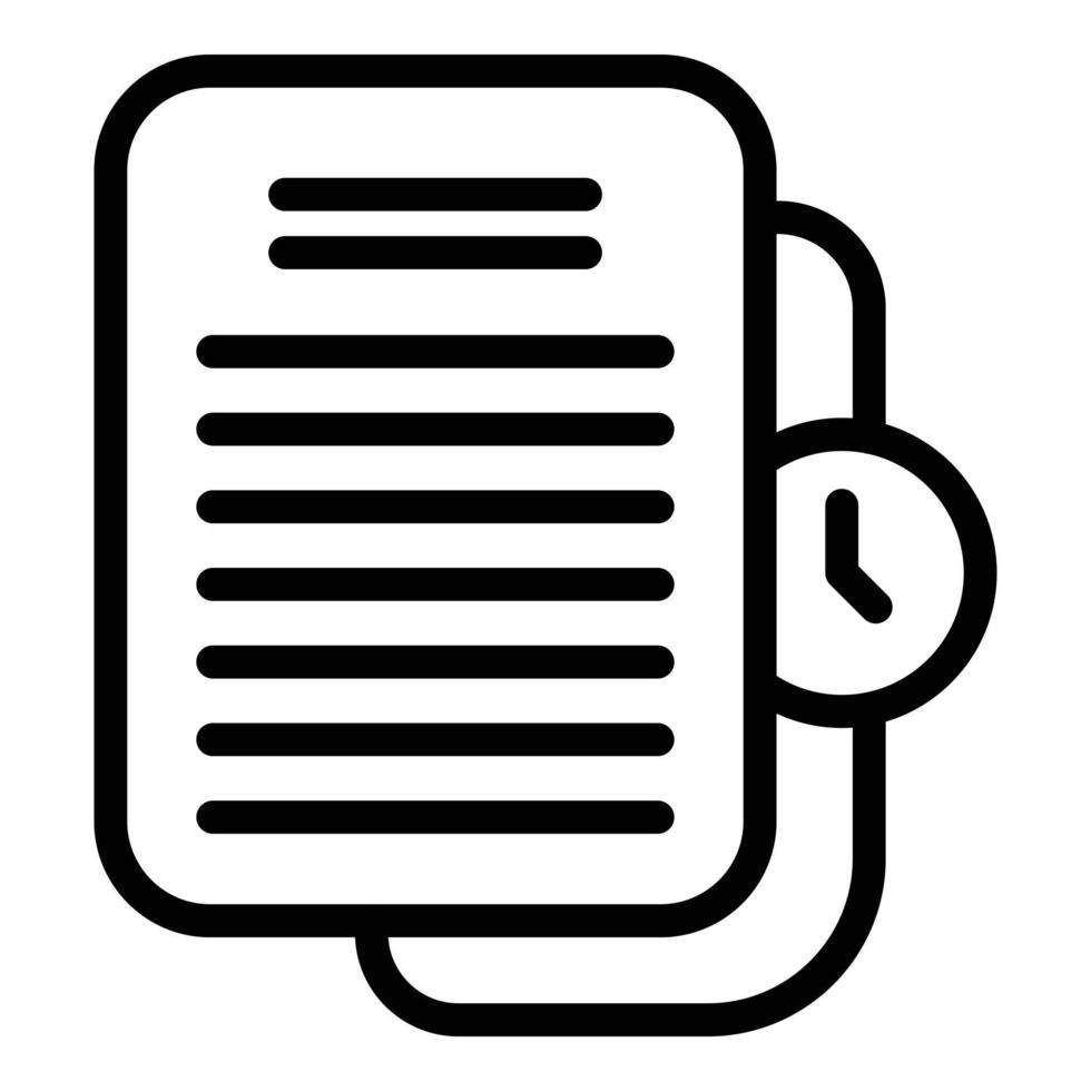 Working program icon, outline style vector