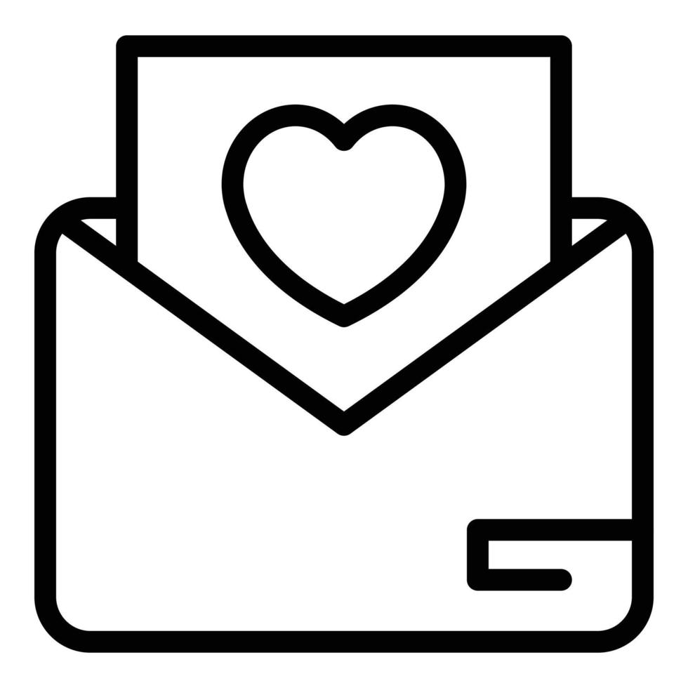Subscribe envelope icon, outline style vector